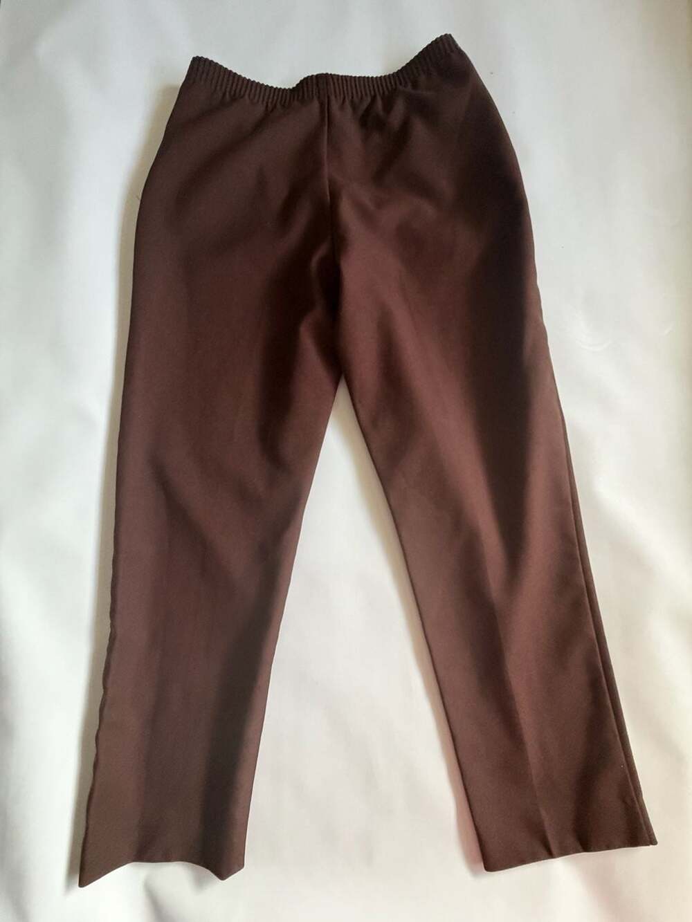 Donnkenny Womens Brown Pull On Elastic Waist Dress Pants